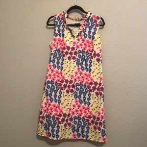 Talbots Floral Ruffle Sheath Dress, size 12
